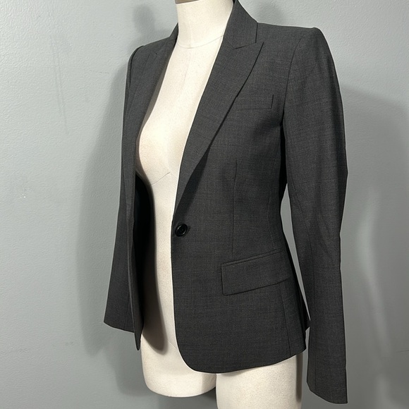 Theory Gabe Wool Blazer Gray Single Button size 0 - Picture 3 of 16